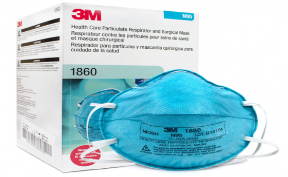 1860 Disposable N95 Health Care Particulate Respirator and Surgical Masks  3M™